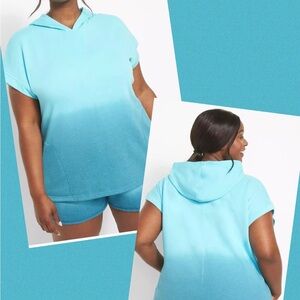 LIVI ACTIVE • ombré sleeveless jersey hoodie